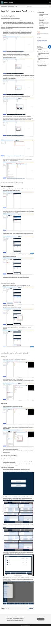 How do I create a new Case?