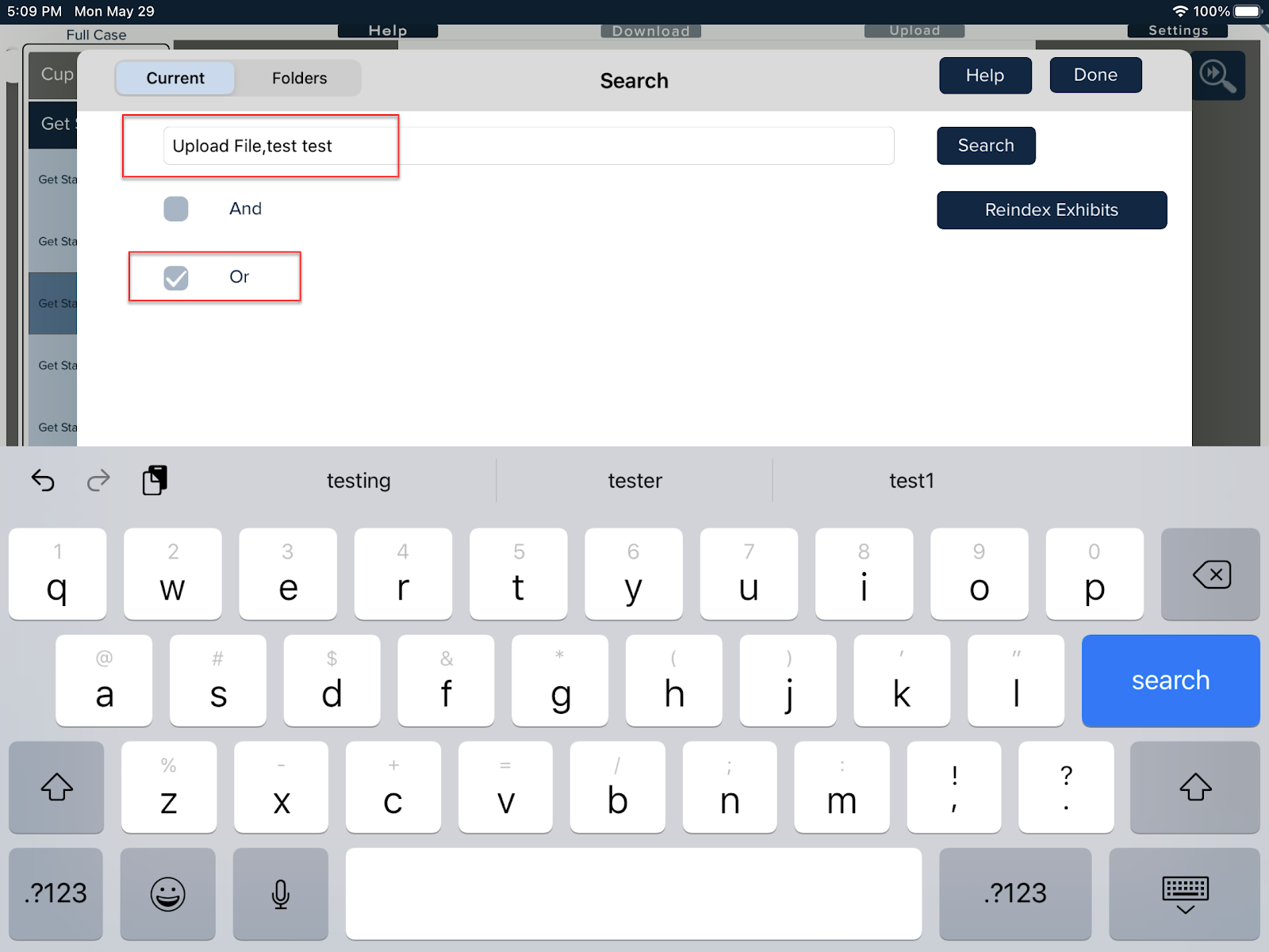 How do I search for items to prepare for my case - image 8